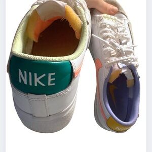 Nike Funky White and Teal Sneakers